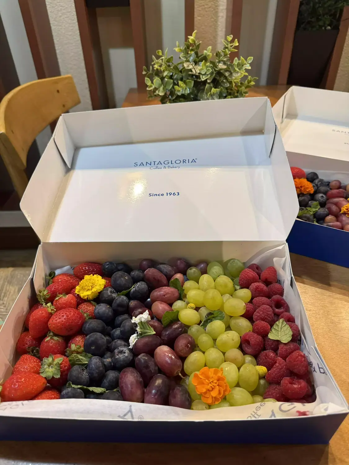 Caja de fruta para un catering