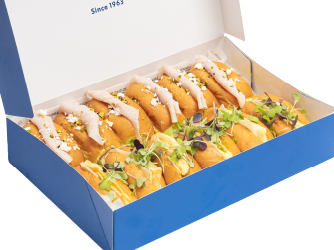 Caja de mini brioches salados