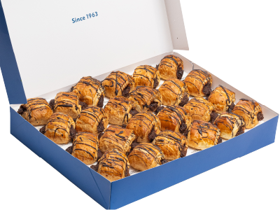 Caja de mini napolitanas de chocolate